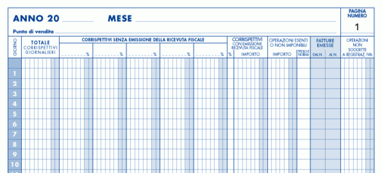 Registro Dei Corrispettivi Autoccopiante 13 Mesi - Formato A4, Duplice Copia + Penna Touch In Omaggio - Per Attività Commerciali - Foto 2